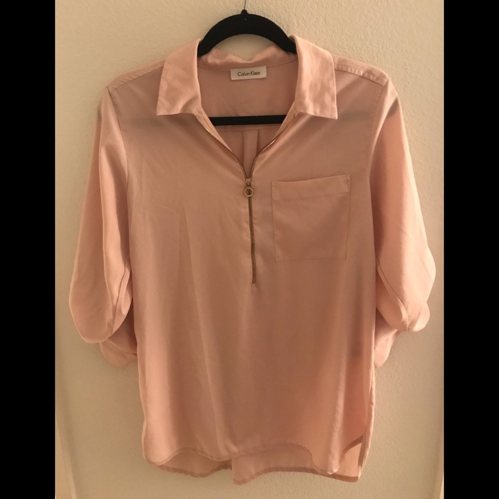 Calvin Klein peach/pink work shirt good condition
